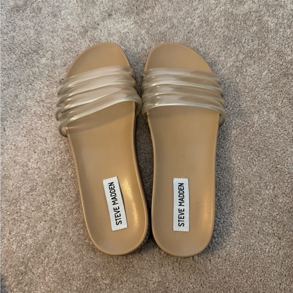 Steve Madden Women's Clear Slide Sandals